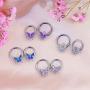 Jewseen Hinged Segment Ring 16g Septum Clicker Daith Earring Helix Tragus Earrings Cartilage Hoop Body Piercing Jewelry