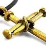 FORGIVEN JEWELRY Antique Nail Cross Necklace in Gold FORGIVEN JEWELRY Antique Nail Cross Necklace in Gold