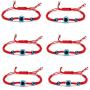 6 Pcs Evil Eye String Bracelets Set Turkish Religious Symbol Bracelet Protection Good Luck Amulet Bracelet Handmade Braided String Bracelets for Women Girls Jewelry