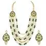 Aheli Exquisite Multi Strand Faux Kundan Beads Pearl Necklace Earrings Set Indian Ethnic Wedding Traditional Jewelry for Women Aheli Exquisite Multi Strand Faux Kundan Beads Pearl Necklace Earrings Set Indian Ethnic Wedding Traditional Jewelry for Women