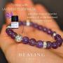 Amethyst Crystal Bracelet for Women Healing Love, Lava Rock Aromatherapy Diffuser Bracelet with Lavender Essential Oil, Chakra Yoga Meditation Bracelet