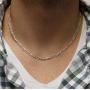 925 Sterling Silver 3.5MM - 8MM Figaro Link Chain Necklace - Silver Figaro Link Necklace for Men, Sterling Silver Necklace 18-30, Made in Italy, Men and Women, Genuine, Authentic