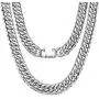 Jewelry Kingdom 1 Miami Cuban Link Chain for Men Stainless Steel Silver Necklace 8mm 13mm 16mm Double Tight Curb Link Chains Women Choker 18 to 30 inch Jewelry Kingdom 1 Miami Cuban Link Chain for Men Stainless Steel Silver Necklace 8mm 13mm 16mm Double Tight Curb Link Chains Women Choker 18 to 30 inch