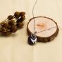 Bivei Vintage Wire Wrap Butterfly Gemstone Rose Quartz Amethyst Opalite Healing Crystal Pendant Necklace