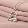 My Story isn’t Over Yet Semicolon Butterfly Necklace Love Heart Pendant Necklace with Zircon Stone Prevention Jewelry