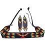 HANDMADE BEADED INDIAN FASHION JEWELRY GORGEOUS BLACK THUNDERBIRD BEADED CHOKER/NECKLACE S54/6