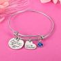 Haoze Not Sisters by Blood But Sisters by Heart Bracelet Bracelets 12 Months Color Birthstone and Elegant Butterfly Heart Pendant Bracelet Sister jewelry