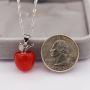 Uloveido Silver Plated Candy Apple Cubic Zirconia Pendant Necklace Earrings Jewelry for Women YL007