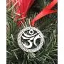 Trilogy Jewelry Pewter Circular Ohm with Border Chain Necklace/Pendant Trilogy Jewelry Pewter Circular Ohm with Border Chain Necklace/Pendant
