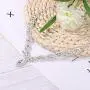 Thunaraz Crystal Bridal Jewelry Set Crystal Necklace and Earrings with Crystal Bracelet for Women Jewelry Set Gifts fit