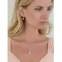 Mariell 14K Rose Gold Plated Teardrop CZ Wedding Necklace and Earrings Set for Bridal or Bridesmaids Mariell 14K Rose Gold Plated Teardrop CZ Wedding Necklace and Earrings Set for Bridal or Bridesmaids