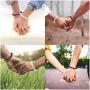 Ubjuliwa 2 Pairs Magnetic Couples Bracelets for Women Men Black Matte Agate Distance Bracelets for Couples Connect Bracelet for Him and Her Couples Gifts