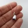 Sterling Silver Small 3D Sewing Thimble Charm Necklace, 18'' Chain Sterling Silver Small 3D Sewing Thimble Charm Necklace, 18'' Chain