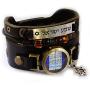 Lost Tribe Designs Hebrew Biblical Ten Commandments Bracelet with Shema Yisrael, Star of David and Beads