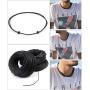 POTESSA Black Leather Cord Choker Necklace Double Knotted Adjustable Necklace Minimalist Jewelry for Women Men Unisex