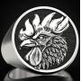 Phoenix Bird Ring for Men, Chicken Rooster Ring, Gold Plated Rings, Vintage Phoenix Signet Rings, Animal Ring Jewelry for Men Boys