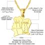 Gold Color Cote Divoire Map Pendant Necklace for Women Men Bijoux Femme Ivory Coast Map Jewelry