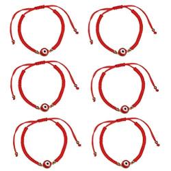 The Woos Evil Eye Braided Rope Bracelet Handmade Lucky Protection Bracelets Adjustable Red String Hamsa Charm Bracelet Wish Friendship Jewelry for Mens Women Boys