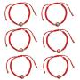 The Woos Evil Eye Braided Rope Bracelet Handmade Lucky Protection Bracelets Adjustable Red String Hamsa Charm Bracelet Wish Friendship Jewelry for Mens Women Boys