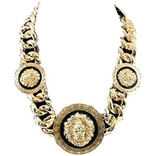 Galham - New Basketball Wives Love and Hip Hop Atlanta Rihanna 16'' L Celebrity Inspired Lion Head Chain Link Necklace