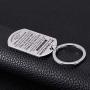 Meaningful dog tag keychain rings for boy and men,to my grandson from grandma silver plated plated Stainless steel keychain Inspirational Gifts for grandson Jewelry