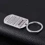 Meaningful dog tag keychain rings for boy and men,to my grandson from grandma silver plated plated Stainless steel keychain Inspirational Gifts for grandson Jewelry