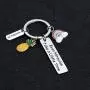 CENWA Rainbow Baby Keychain for New Mom Even Miracles Take a Little Time Keychain IVF Infertility Warrior Gift