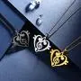 Beautlace Womens Musical Note Necklace Silver/18K Gold Black Gun Plated Treble Clef Music Note Jewelry Gifts for Music Lover