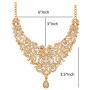 Touchstone Indian Bollywood Traditional Royal Look Attractive Filigree Carving Rhinestone Grand Bridal Designer Jewelry Necklace Set for Women