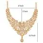Touchstone Indian Bollywood Traditional Royal Look Attractive Filigree Carving Rhinestone Grand Bridal Designer Jewelry Necklace Set for Women Touchstone Indian Bollywood Traditional Royal Look Attractive Filigree Carving Rhinestone Grand Bridal Designer Jewelry Necklace Set for Women