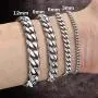 ChainsHouse Men Women Cuban Link Bracelet Stainless Steel/18K Gold Plated Classic 3mm-14mm Wide Miami Curb Chain Wrist Bracelets, 21CM(8.3''), Send Gift Box ChainsHouse Men Women Cuban Link Bracelet Stainless Steel/18K Gold Plated Classic 3mm-14mm Wide Miami Curb Chain Wrist Bracelets, 21CM(8.3''), Send Gift Box