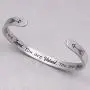 BTYSUN Bracelets for Women Inspirational Gifts for Women Girls Motivational Birthday Cuff Bangle Friendship Personalized Mantra Jewelry Come Gift Box