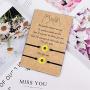 Aiyo Nice Sunflower Pinky Promise Bracelets Best Friend Long Distance Friendship Gifts for Women Teen Girls Couple Family Friendship Jewelry