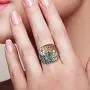 Santuzza Cushion Ring 925 Sterling Silver Green Spinel White Nano Cubic Zirconia Rings Jewelry For Women Santuzza Cushion Ring 925 Sterling Silver Green Spinel White Nano Cubic Zirconia Rings Jewelry For Women