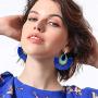 GIMEFIVE Bohemian Fashion Statement Colourful Thread Tassel Earrings Summer Fringe Drop Dangle Earrings for Women Girls Jewelry