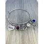 Infinity Collection Navy Mom Charm Bangle Bracelet, Proud Navy Mom Jewelry - Makes for Military Moms