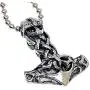 Celtic Mjolnir Norse Viking Jewelry Mjölnir Knight Thors Hammer Thor Odin Asgard Asatru Protection Amulet Unisex Boys Mens Pewter Polished Pendant Necklace for men w Silver Ball Chain Celtic Mjolnir Norse Viking Jewelry Mjölnir Knight Thors Hammer Thor Odin Asgard Asatru Protection Amulet Unisex Boys Mens Pewter Polished Pendant Necklace for men w Silver Ball Chain