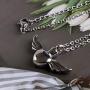 Fanery Sue Personalized Custom Heart Angel Wing Urn Necklace for Ashes Mom Dad Keepsake Cremation Memorial Pendant Necklace