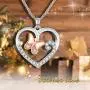 Angelady Silver Butterfly Pendant Necklaces for Women & Girls - Love Heart Necklace Birthday Christmas Valentine Jewellery Gifts for Girlfriend, Wife, Sister Angelady Silver Butterfly Pendant Necklaces for Women & Girls - Love Heart Necklace Birthday Christmas Valentine Jewellery Gifts for Girlfriend, Wife, Sister