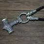LANGHONG Norse Viking Thor Hammer Necklace Mjolnir Necklace for Men Talisman Jewelry