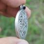 Celtic Pagan Wiccan Jewelry Merlin Morgana Wicca Witchcraft Magic Trinity Triskele Triquetra Triskelion Silver Pewter Mens Womens Pendant Necklace Charm Protection Amulet Men w Stainless Steel Chain