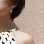 Freshwater Pearl Hoop Earrings 925 Silver Needle Platinum Plated Drop Dangle Earring Jewelry For Women Girls
