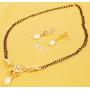 Touchstone Gold Tone Indian Bollywood Ethnic Pretty mangalsutra Necklace Set Jewelry for Women