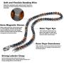 WESTMIAJW Mens Magnetic Hematite Tiger Eye Onyx Beads Beaded Necklace Chain Natural Gemstones Jewelry 50/60/70/75cm
