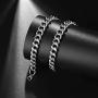 Cuban Chain Link Necklace Mens Women 6mm/9mm Wide 316L Stainless Steel Necklaces Curb Link Chains 18k Gold/Black Gun Plated Hip hop Street Jewelry