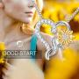 SNZM Sunflower Heart Pendant Necklace for Women Mom You are My Sunshine Necklace Jewelry Gifts for Girls Daughter
