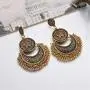 Amvie Antique Bohemian Earrings for Women Ethnic Brocade Mexico Gypsy Engraved Lotus Hook Dangle Earrings for Girls Amvie Antique Bohemian Earrings for Women Ethnic Brocade Mexico Gypsy Engraved Lotus Hook Dangle Earrings for Girls