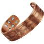 MasonicMan Masonic Pure Copper Magnetic Therapy Bracelet Bangle with Freemasonry Details