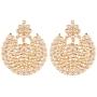 I Jewels Indian Bollywood Jewelry Round Ethnic Kundan Bridal Earrings for Women