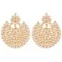 I Jewels Indian Bollywood Jewelry Round Ethnic Kundan Bridal Earrings for Women